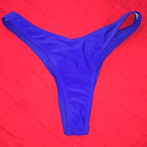 Brazilian Cut Blue Bikini Bottoms